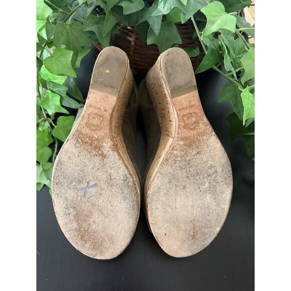 STUART WEITZMAN PLATFORM CORK HEELS SLIDES SLINGBACK SHOES 7 - Picture 6 of 7